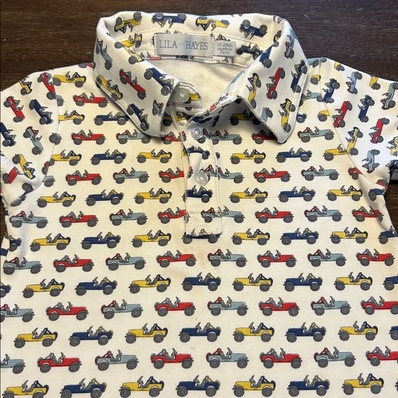 Lila and Hayes Pima Cotton Multi-Color Jeeps One-Piece Romper - Picture 2 of 5